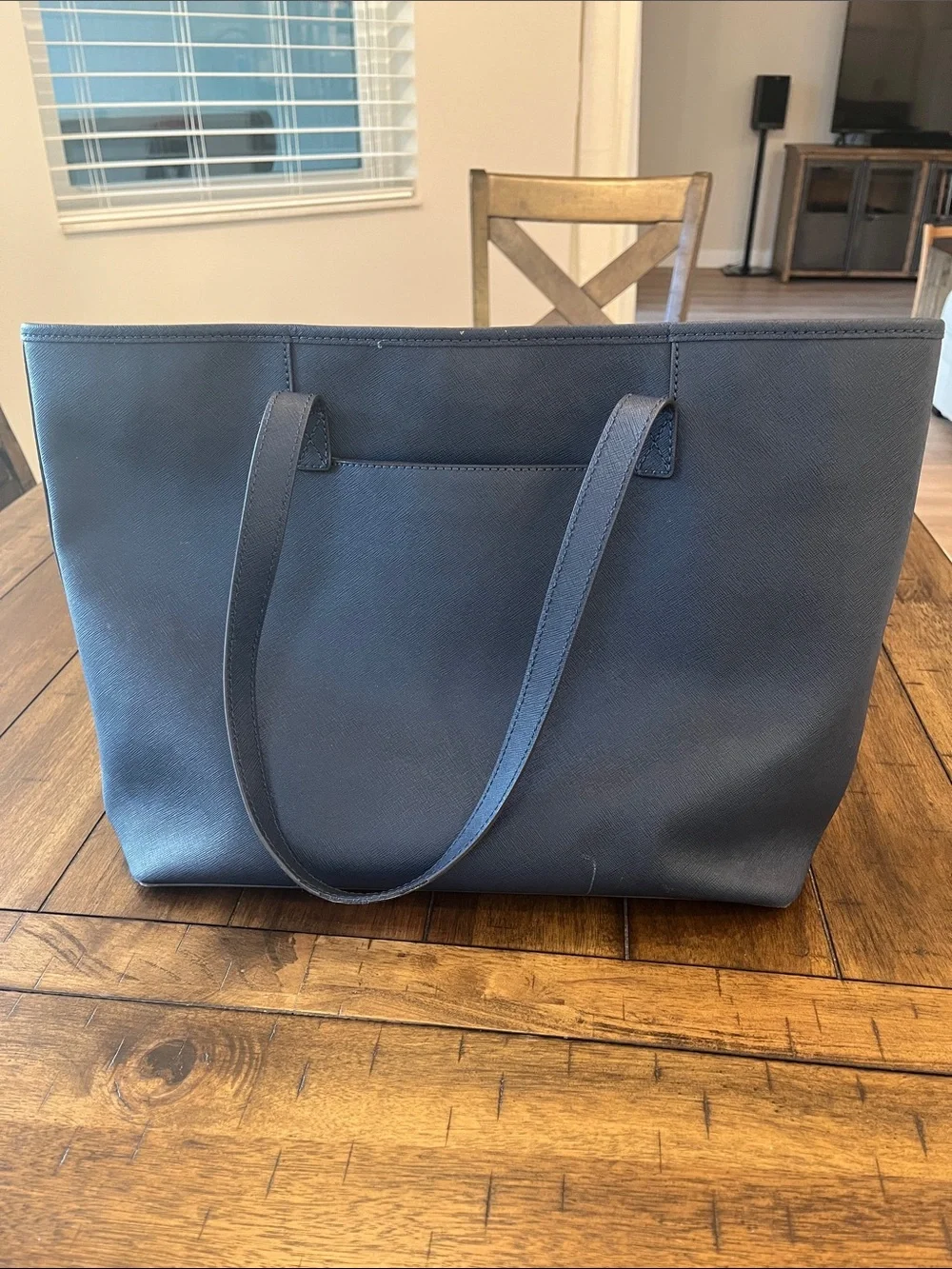 Michael Kors 35S3GTVT2T Jet Set Medium Saffiano Leather Travel Tote - NAVY